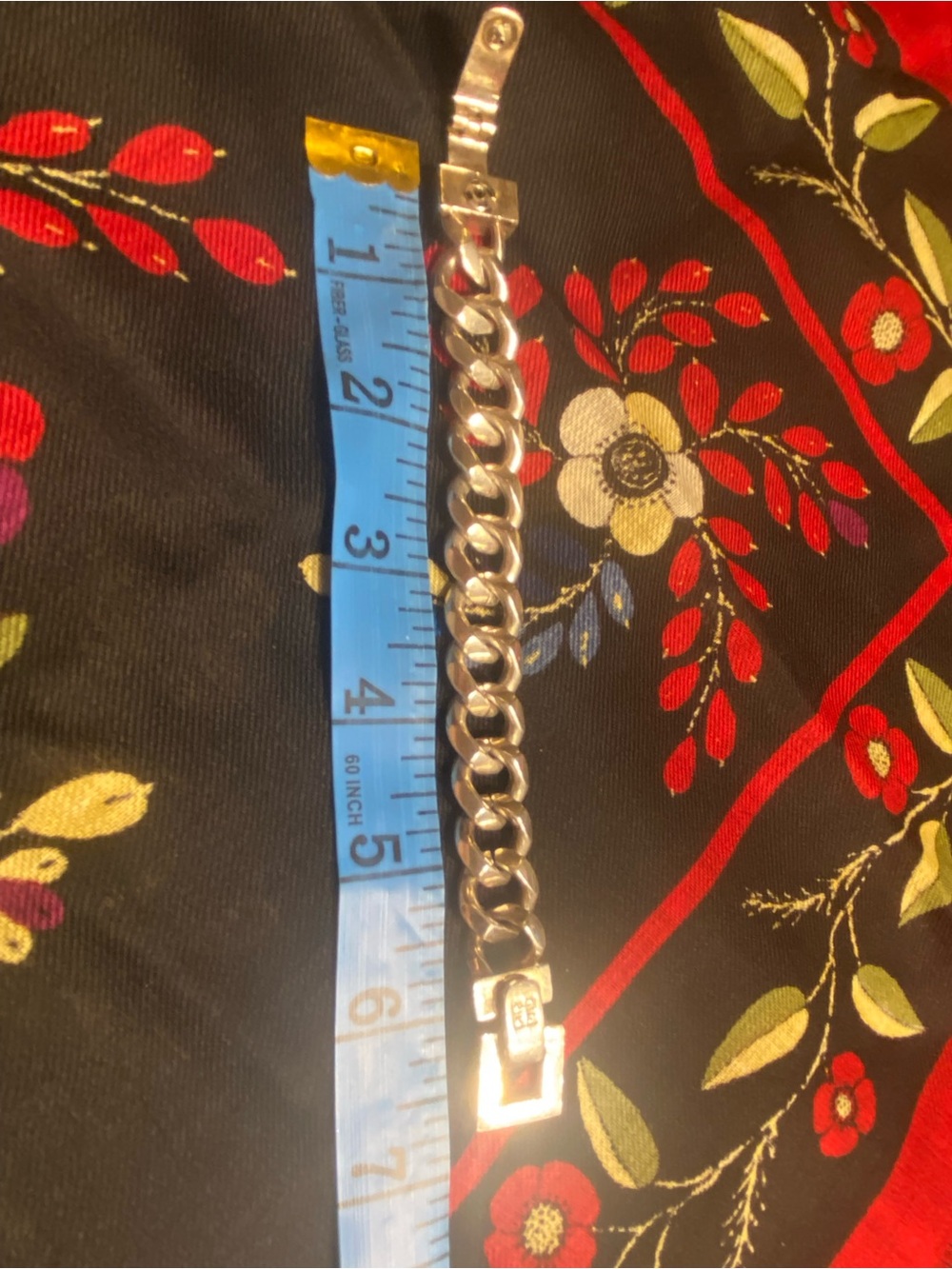 Vintage Givenchy Silver Cuban Curb Link Chain Bracelet Chunky 4G Logo Clasp Rare